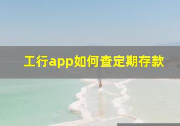 工行app如何查定期存款