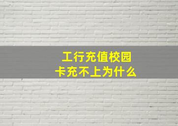 工行充值校园卡充不上为什么