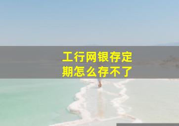 工行网银存定期怎么存不了