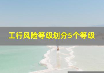 工行风险等级划分5个等级