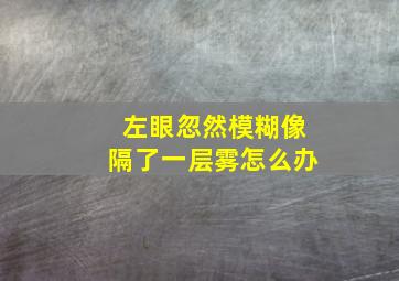 左眼忽然模糊像隔了一层雾怎么办