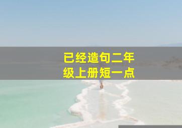 已经造句二年级上册短一点