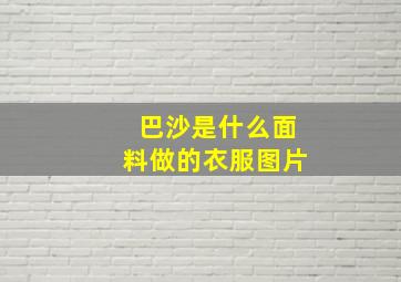 巴沙是什么面料做的衣服图片