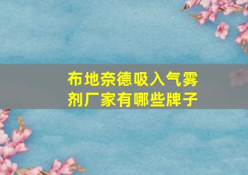 布地奈德吸入气雾剂厂家有哪些牌子