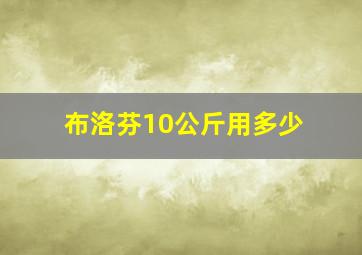 布洛芬10公斤用多少