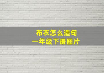 布衣怎么造句一年级下册图片