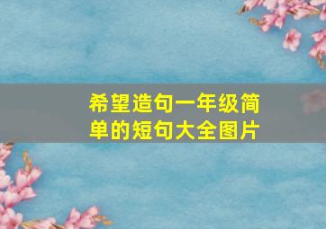 希望造句一年级简单的短句大全图片