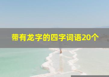 带有龙字的四字词语20个