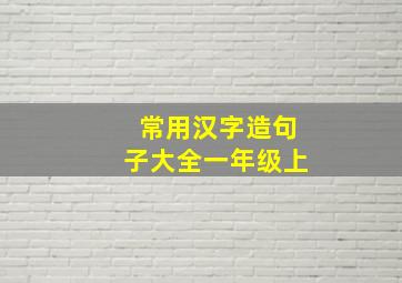 常用汉字造句子大全一年级上