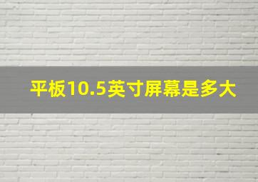 平板10.5英寸屏幕是多大