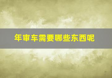 年审车需要哪些东西呢