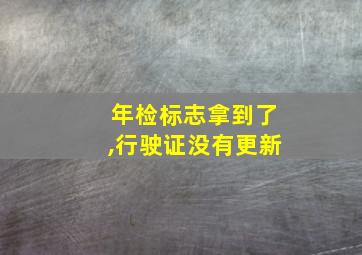 年检标志拿到了,行驶证没有更新