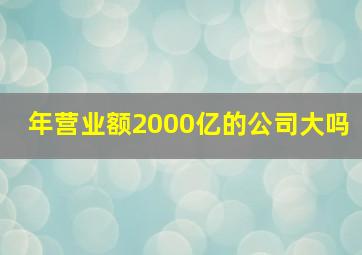 年营业额2000亿的公司大吗