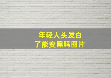 年轻人头发白了能变黑吗图片