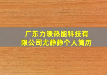 广东力暖热能科技有限公司尤静静个人简历