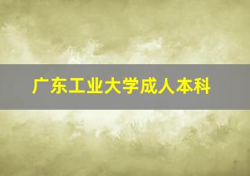 广东工业大学成人本科