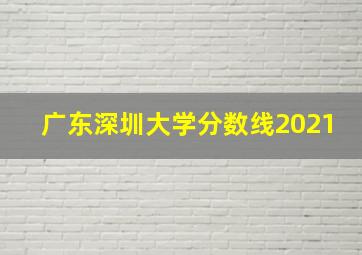 广东深圳大学分数线2021