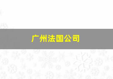 广州法国公司