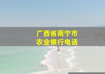 广西省南宁市农业银行电话