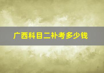 广西科目二补考多少钱