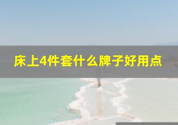 床上4件套什么牌子好用点