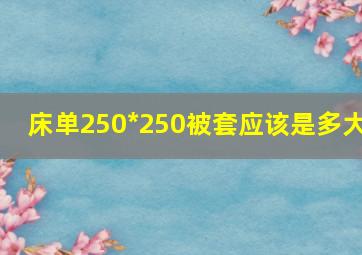 床单250*250被套应该是多大