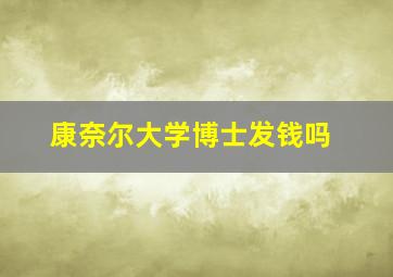 康奈尔大学博士发钱吗