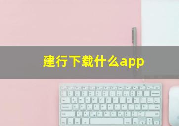 建行下载什么app