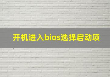 开机进入bios选择启动项