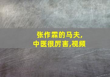 张作霖的马夫,中医很厉害,视频