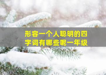 形容一个人聪明的四字词有哪些呢一年级