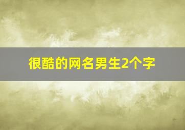 很酷的网名男生2个字