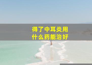 得了中耳炎用什么药能治好