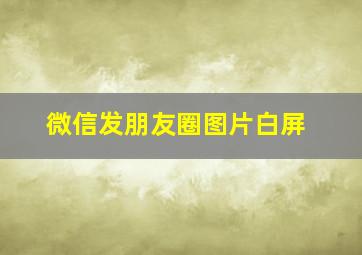 微信发朋友圈图片白屏