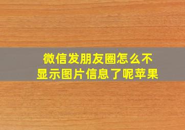 微信发朋友圈怎么不显示图片信息了呢苹果