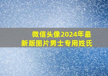 微信头像2024年最新版图片男士专用姓氏