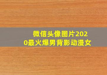 微信头像图片2020最火爆男背影动漫女