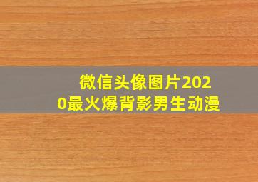 微信头像图片2020最火爆背影男生动漫