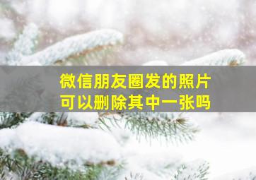 微信朋友圈发的照片可以删除其中一张吗