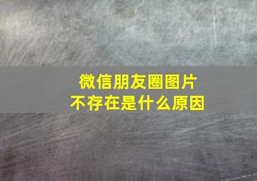 微信朋友圈图片不存在是什么原因