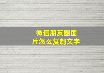 微信朋友圈图片怎么复制文字