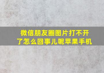 微信朋友圈图片打不开了怎么回事儿呢苹果手机