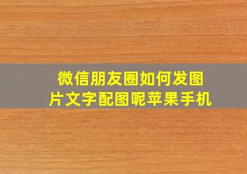 微信朋友圈如何发图片文字配图呢苹果手机