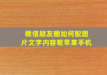 微信朋友圈如何配图片文字内容呢苹果手机