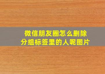 微信朋友圈怎么删除分组标签里的人呢图片