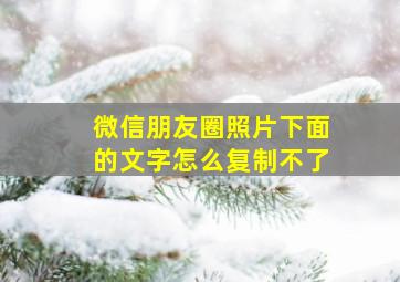 微信朋友圈照片下面的文字怎么复制不了