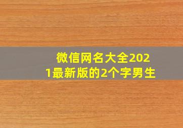 微信网名大全2021最新版的2个字男生