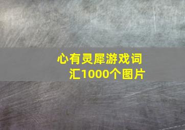 心有灵犀游戏词汇1000个图片