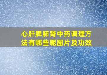 心肝脾肺肾中药调理方法有哪些呢图片及功效