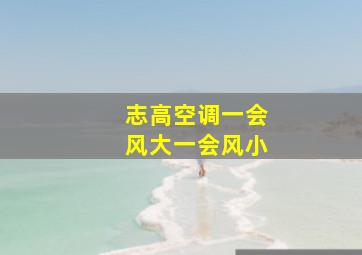 志高空调一会风大一会风小